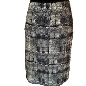NWT M.M. LaFleur New York Women NOHO Skirt Scratch Plaid Black/Cream, Size 16